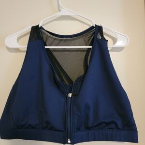 Rainbeau Curve zip front sports bra mesh - 3x